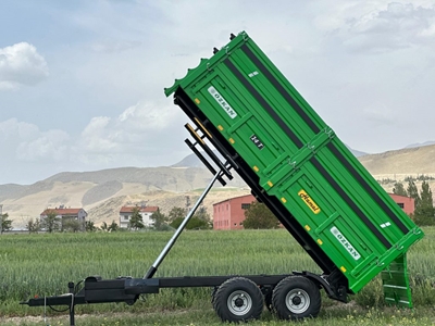 10 Ton Geriye Devirmeli Damperli Tandem Römork - 2