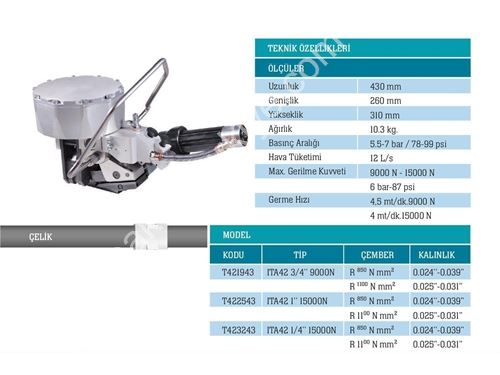 Machine à cercler l'acier pneumatique de 19 mm