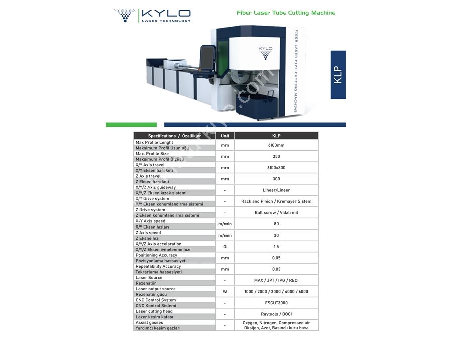 3 Kw 120 Çap 6000 Mm Boy Fiber Lazer Boru Kesme Makinesi