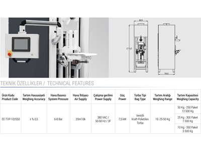 Tekli Ventilli Un Torba Dolum Paketleme Makinesi - 1