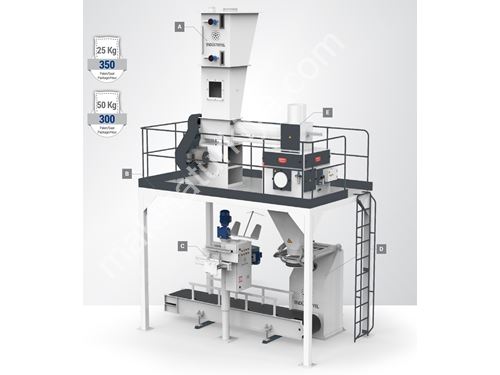 25/50 Kg Tek Tartım Tek İstasyon Un Torba Dolum Paketleme Makinesi