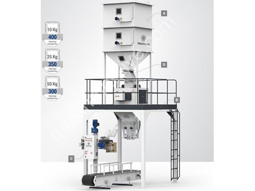 Tek Tartım Tek İstasyon Bakliyat Torba Dolum Paketleme Makinesi