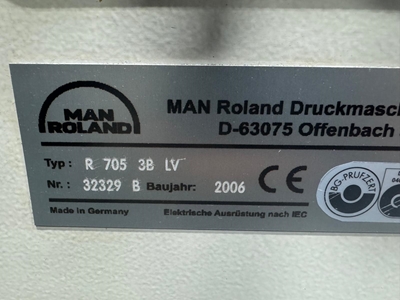 2006 - Man Roland R 705-3B+Lv 5 Renkli Ofset Baskı Makinesi - 10