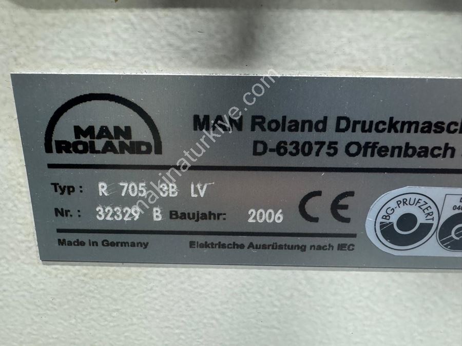 2006 - Man Roland R 705-3B+Lv 5 Renkli Ofset Baskı Makinesi