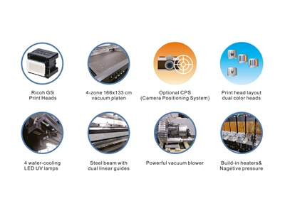 160 Cm X 120 Cm 2-4 Head Flatbed Led UV Printing Machine - 1