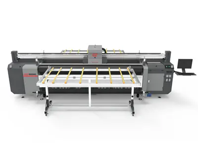 320 Cm 8 Kafalı Endüstriyel Konveyörlü Hibrid Led Uv Baskı Makinesi
