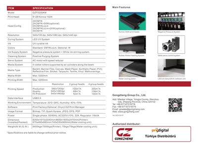 520 Cm 16 Kafalı 5 Metre Rulodan Ruloya Led Uv Baskı Makinesi - 1