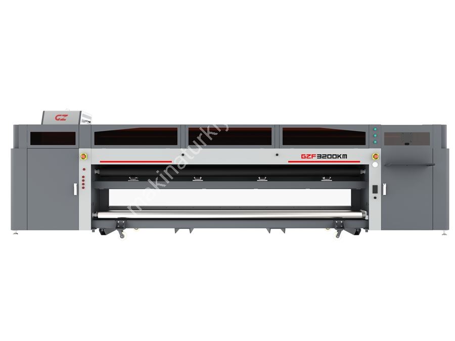 320 Cm 14 Kafalı Rulo'an Ruloya Led Uv Baskı Makinesi