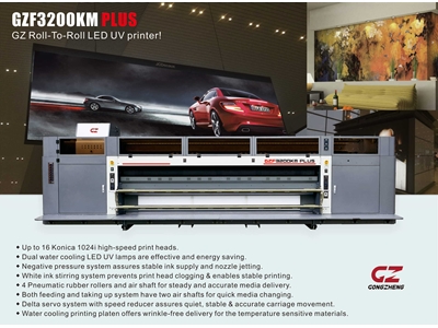 320 Cm 16 Kafalı Rulodan Ruloya Led Uv Baskı Makinesi - 2