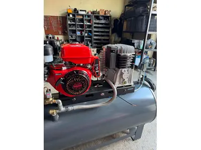 300 Litre, 17 Hp Benzinli Motorlu, Marşlı 5900 İtalyan Abac Kafalı Sıfır 12 Bar Kompresör