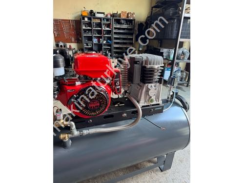 300 Liter, 17 PS Benzinmotor, Elektrostart, 5900 italienischer Abac-Kopf, Neu, 12 bar Kolbenluftkompressor