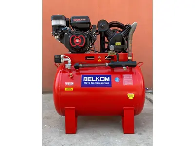 300 Litre, Benzinli Motorlu, Marşlı Sıfır 12 Bar Yol Yardım Pistonlu Kompresör
