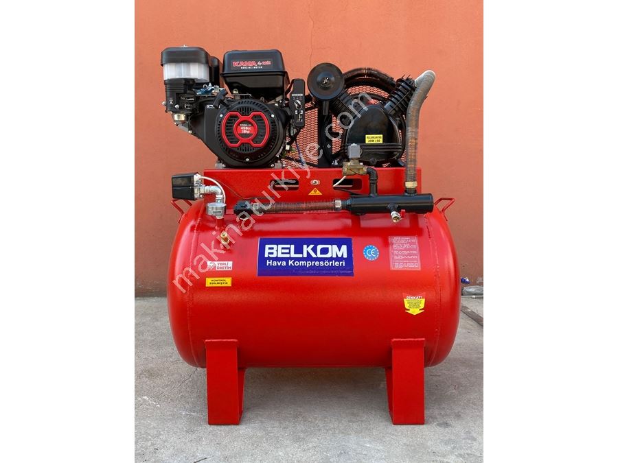 300 Litre, Benzinli Motorlu, Marşlı Sıfır 12 Bar Yol Yardım Pistonlu Kompresör
