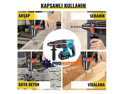 Şarjlı Kırıcı Delici Somun Sıkma Taşlama Ve Vidalama Matkap 4Lü Set Takım - 2