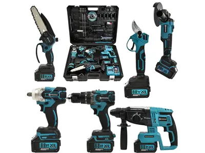 Akülü 88V 5Ah 125Mm Avuç Taşlama Kırıcı Delici Somun 6'Lı Set Makina