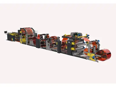 500 Adet/Dk 4+2 Renk E-Ticaret Kargo Zarf Kese Kağıdı Makinesi