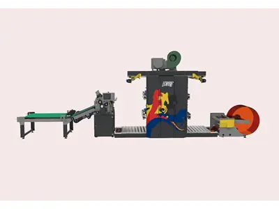 4 Renk Rotary Baskı Karton Kağıt Kesim Makinası