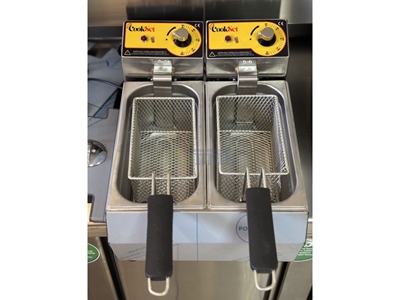 3+3 (6 Lt) Elektrikli Profesyonel Endüstriyel Fritöz - 1