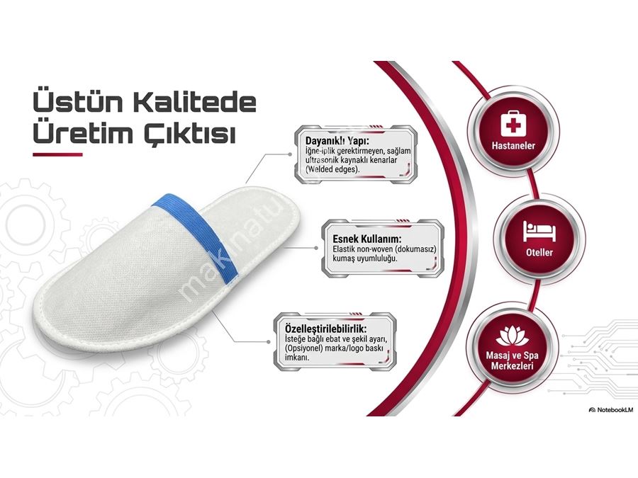 Biyeli Lüks Otel Terlik Üretim Makinesi
