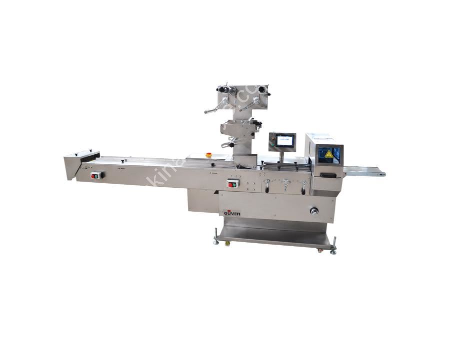 Machine d'emballage Flowpack horizontal avec système d'inversion de 150 paquets/min