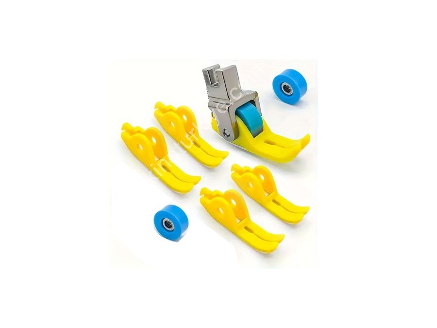 Ensemble de pied téflon antidérapant à roulettes de rechange pour machine à coudre plate industrielle