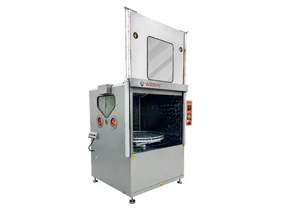 1350 mm Pnömatik Önden Kapaklı Otomatik ve Manuel Döner Sepetli Yıkama Makinesi