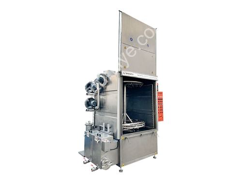 1400 mm Özel Pnömatik Önden Kapaklı Döner Sepetli Yıkama Makinası