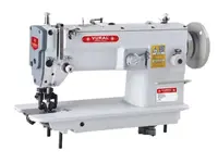 Machine à double aiguille à point zigzag avec pied presseur à double rouleau
