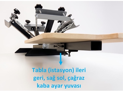 4 Renk 1 İstasyon T-Shirt - Tekstil Ahtapot Serigrafi Baskı Makinesi - 3