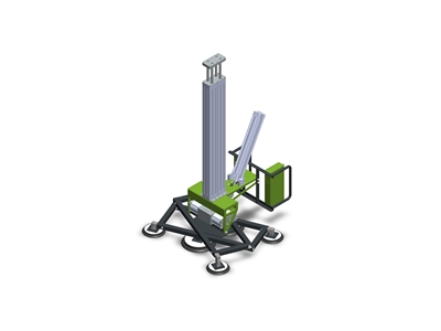 500 Kg Tek Milli Pnömatik Silindiri Vakumlu Mermer Seramik Cam Taşıma Vantuzu - 7