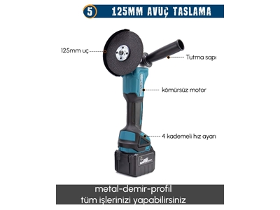 Professional 15-Battery Cordless Brushless 4-piece Hand Tool Set - 2