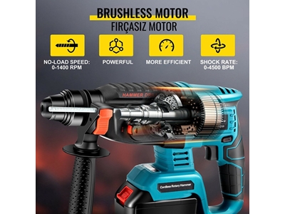 Professional 15-Battery Cordless Brushless 4-piece Hand Tool Set - 6