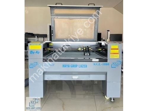 80x100 cm Çift Kafa Co2 Lazer Kesim Makinası