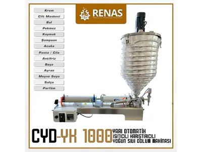 Isıtıcılı Karıştırıcılı Volümetrik Yoğun Sıvı Dolum Makinası