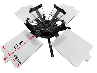 4 Renk 4 İstasyon T-Shirt - Tekstil Ahtapot Serigrafi Baskı Makinesi - 8