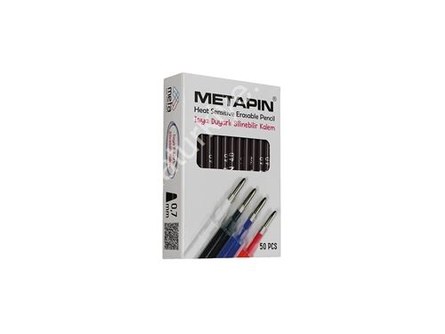Metapin Heat Erasable Flying Refill Pen Core Black (0.7 Mm) - 50 Pieces