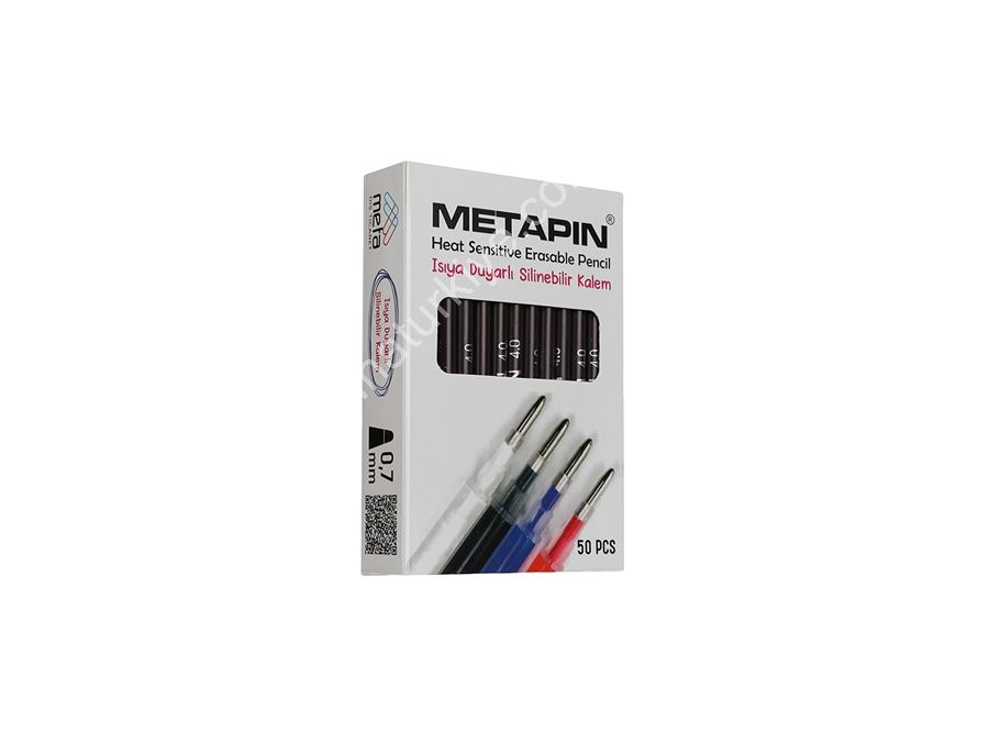 Metapin İçi Siyah (0.7 Mm) - 50 Adet Isı İle Silinebilen Uçan Refill Kalem
