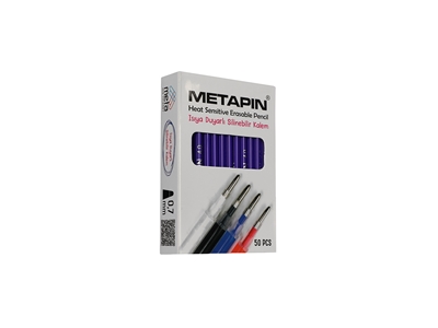 Metapin İçi Mavi (0.7 Mm) - 50 Adet Isı İle Silinebilen Uçan Refill Kalem - 0