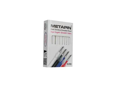 Metapin İçi Beyaz (0.7 Mm) - 50 Adet Isı İle Silinebilen Uçan Refill Kalem