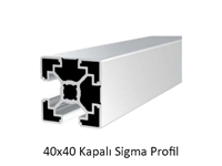 40X40 Kapalı Sigma Alüminyum Profil