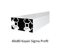 40X80 Kapalı Sigma Alüminyum Profil