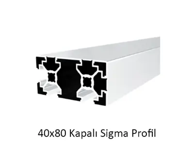 40X80 Kapalı Sigma Alüminyum Profil