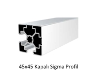 45X45 Kapalı Sigma Alüminyum Profil