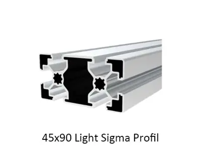 45X90 Light Sigma Alüminyum Profil