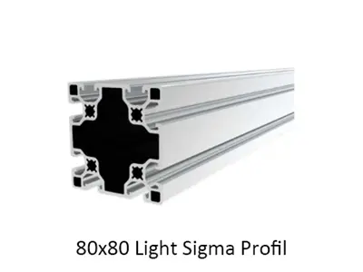 80×80 Light Sigma Alüminyum Profil