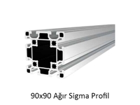 90×90 Ağır Sigma Alüminyum Profil