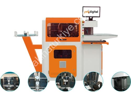 20-150 mm Paslanmaz ve Krom Alüminyum Kutu Harf Büküm Makinesi