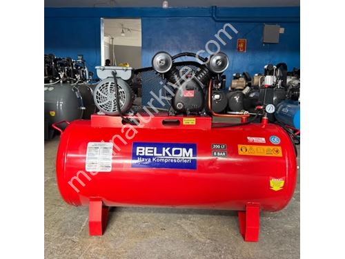 200 Litre, Sıfır Monofaze Volt Marka 3 Hp Yerli Motorlu Kompresör