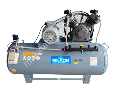 500 Litre, Sıfır Yüzde Yüz Yerli, 8 Bar, Panolu Yerli Motorlu Kompresör 500 Litre, Sıfır Yüzde
