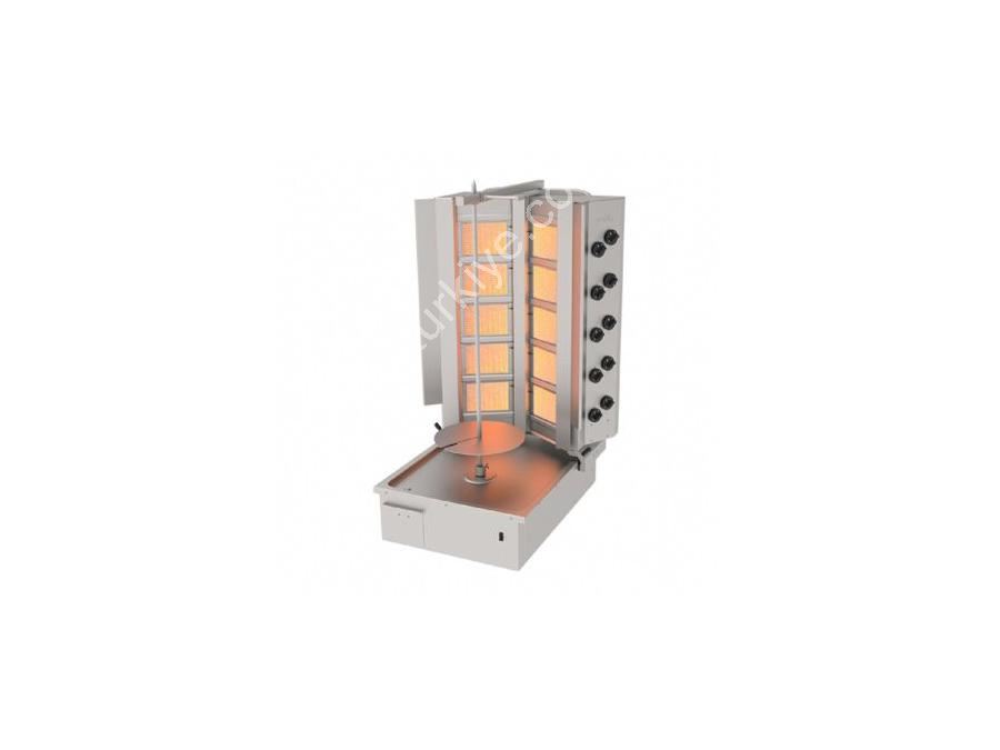 Alttan Motorlu V Tipi Döner Makinesi, 5+2 Radyanlı, Doğalgazlı